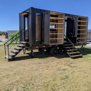 Custom 20ft Shopping Container on Wheels