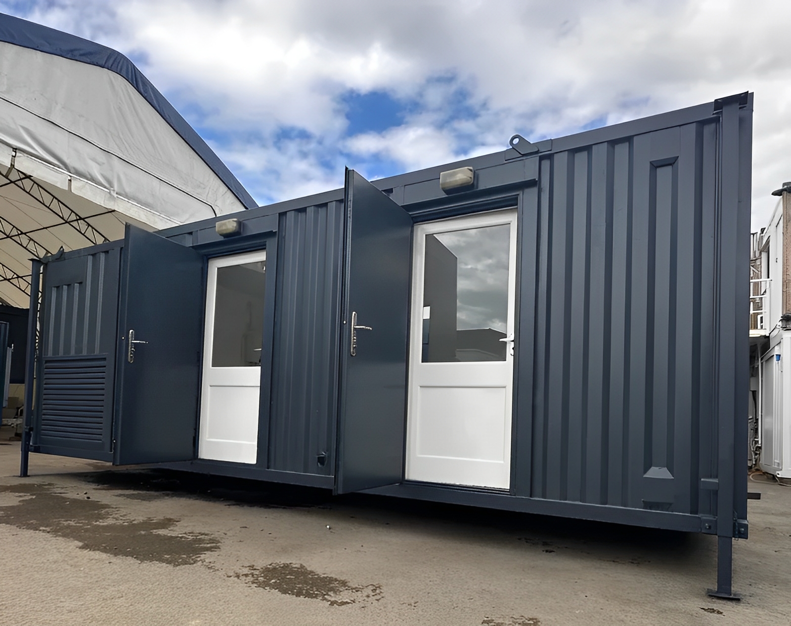 Static Welfare 24Ft x 9Ft Anti Vandal Cabin | Office, Canteen, Toilet | 10KVA Generator