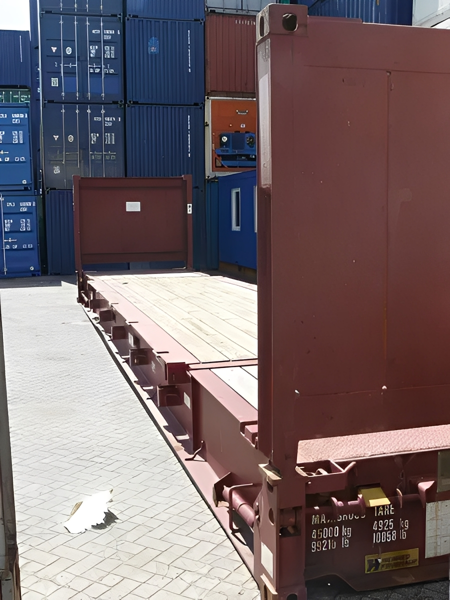 40Ft Used Flat Rack Shipping Container - Image 2